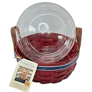 Longaberger MEMORIAL DAY DARNING BASKET 2016 Protector Tag